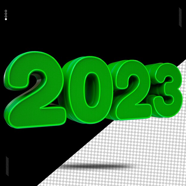 El número de renderización 3d fuente verde
