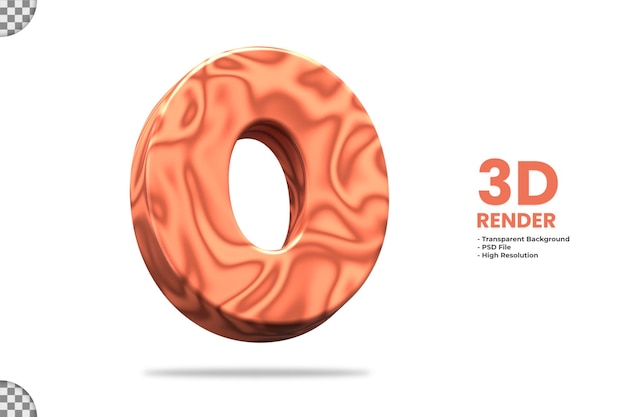 Numéro de rendu 3D 0 isolé