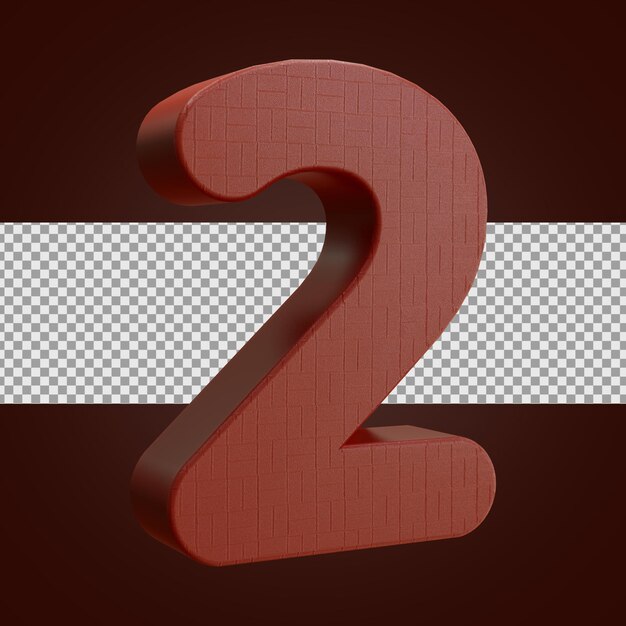 Numéro de rendu 3D réaliste de brique