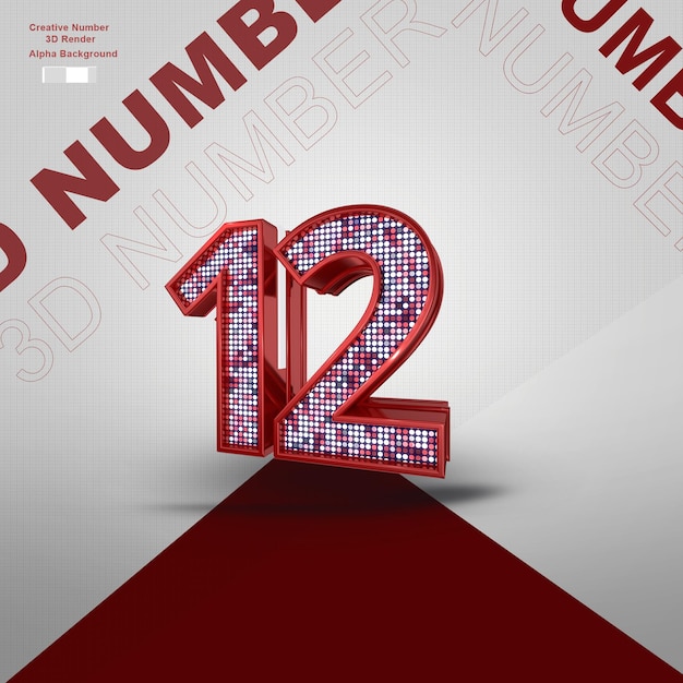 El número rojo 3d 12