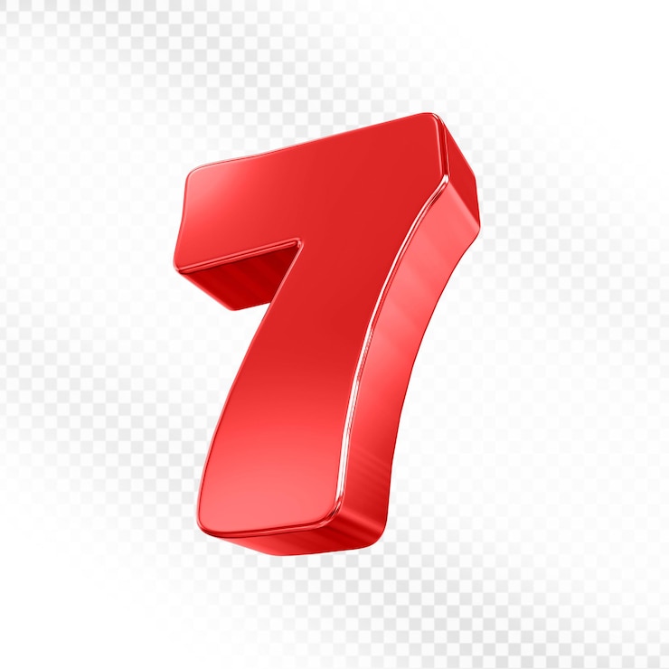 PSD número rojo 7