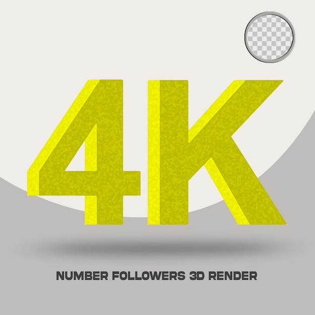 Número de seguidores en 3D del estilo de esponja de las redes sociales