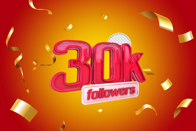 PSD número de seguidores de instagram 3d para dar gracias 2k 3k 4k 5k 6k 7k 8k 9k 10k 15k 20k 30k