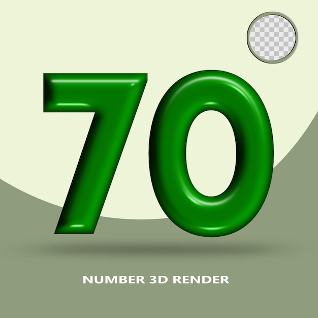 Un número verde en una imagen con una pelota de golf de fondo.