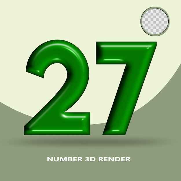 Un numéro en vert et une balle de golf