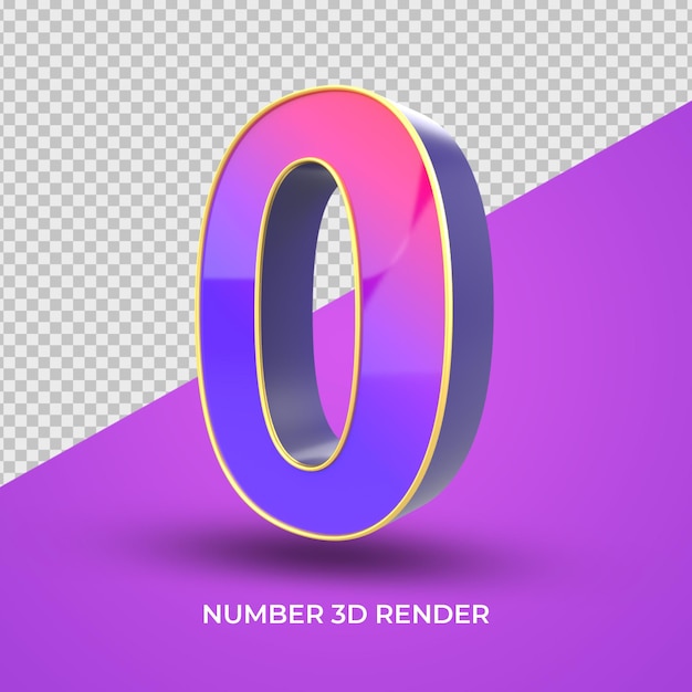 numéros 3d à vendre style dégradé de texte rose violet