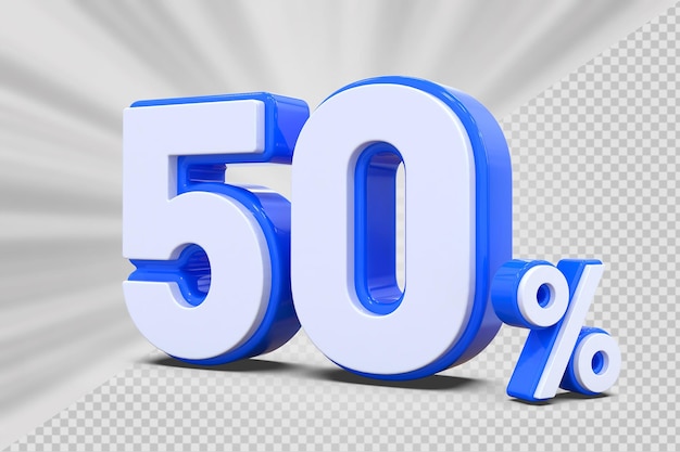 Números 50 Porcentaje de Descuento