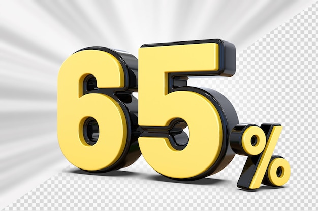Números 65 Porcentaje de descuento