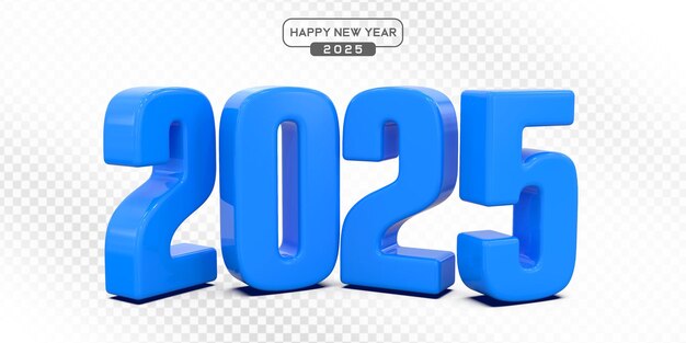 Números azules en 3D para las celebraciones del Año Nuevo