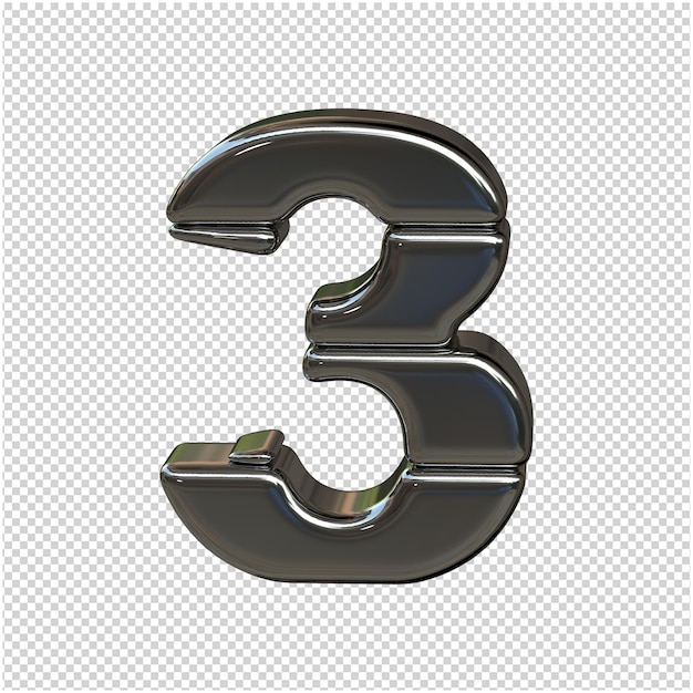 Números de barras de plata. Figura 3d 3