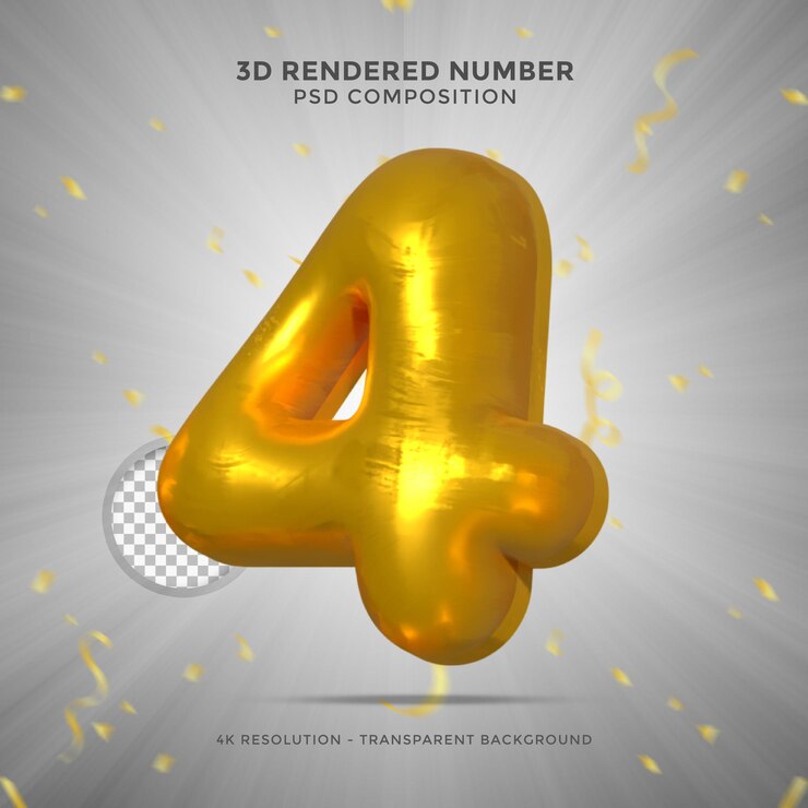 PSD números de renderização 3d festa aniversário comemorar aniversário e fonte de casamento elementos de design realistas