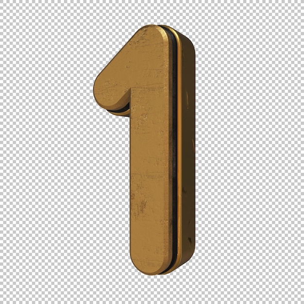 Nummer 1 3D-Rendering