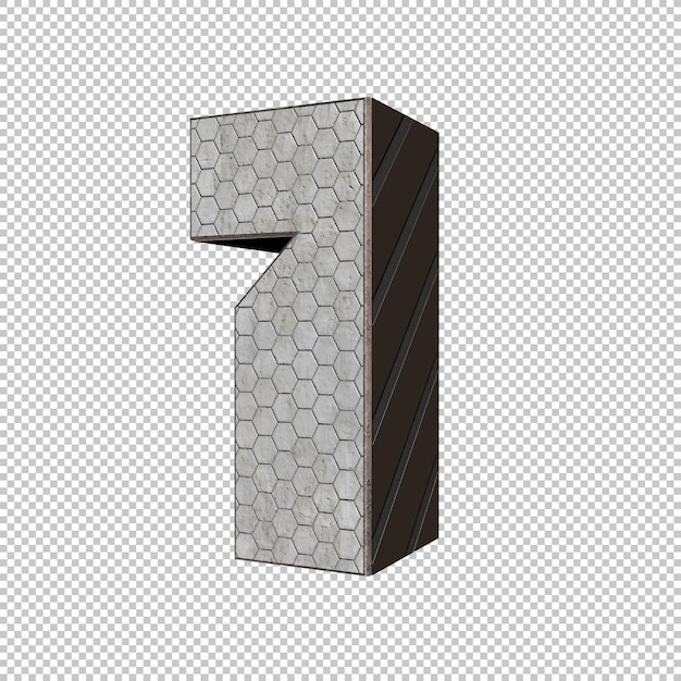 Nummer 1 3d-rendering