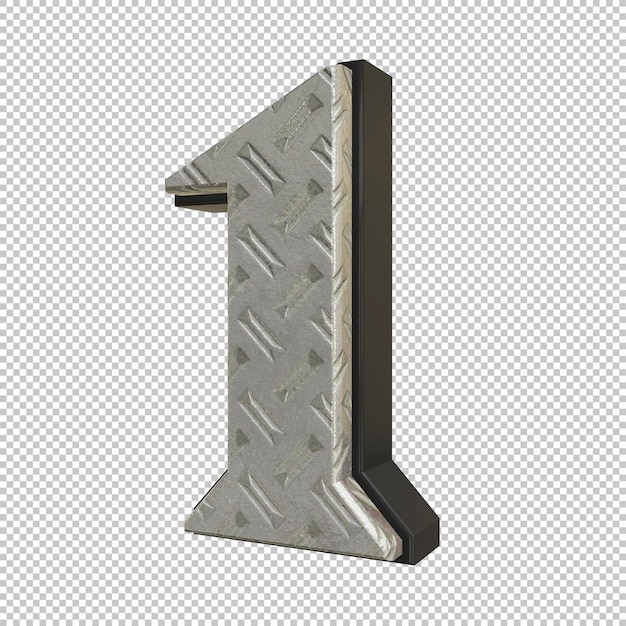 Nummer 1 3D-Rendering