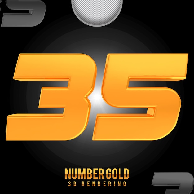 Nummer 1 goldene 3D-Rendering