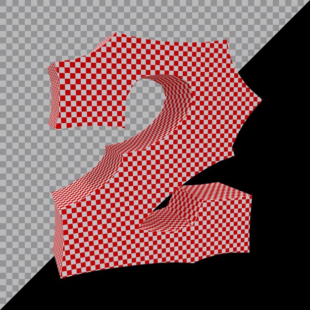 Nummer 2 3D-Rendering