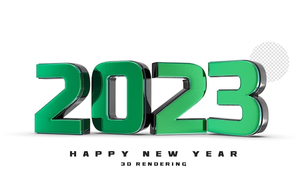 PSD nummer 2023 neujahr 3d render