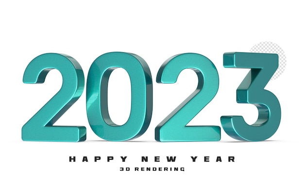 Nummer 2023 Neujahr 3D Render