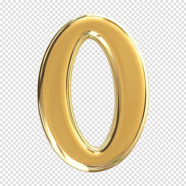 PSD nummer 3d-gold rendern