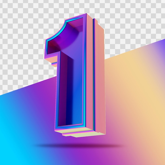 Nummer 3D-Rendering