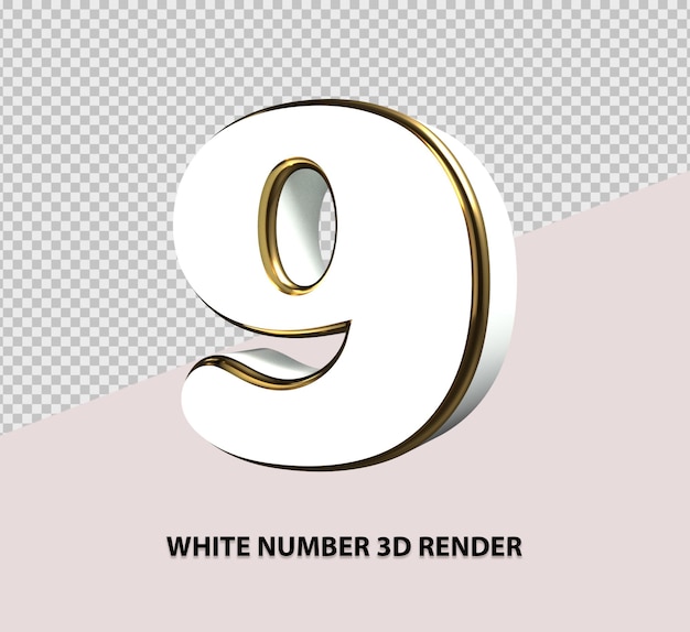 Nummer 3D-Rendering