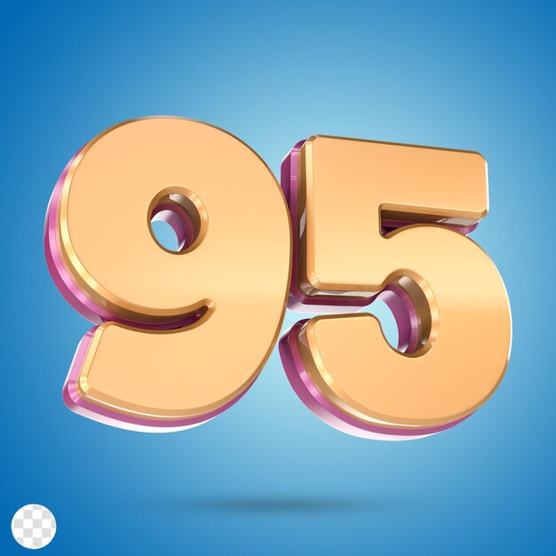 Nummer 3D-Rendering