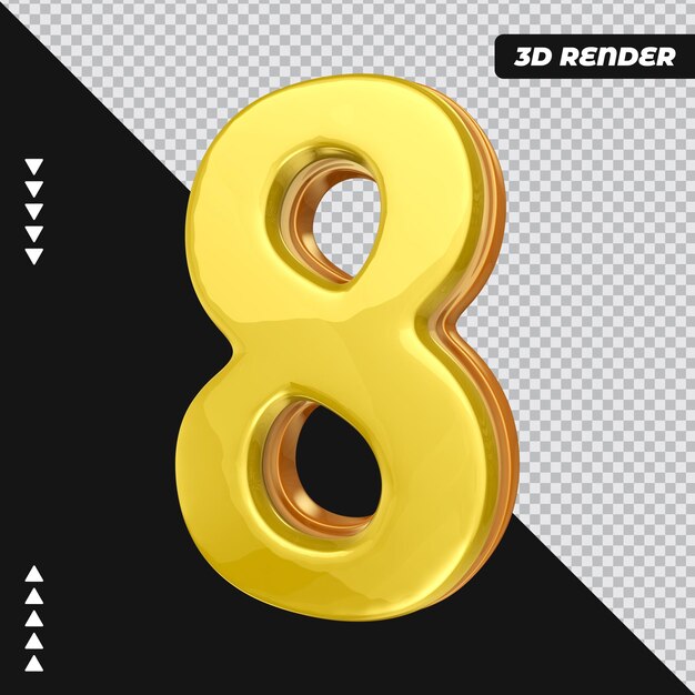 Nummer 3D-Rendering