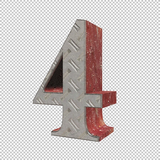 Nummer 4 3d-rendering