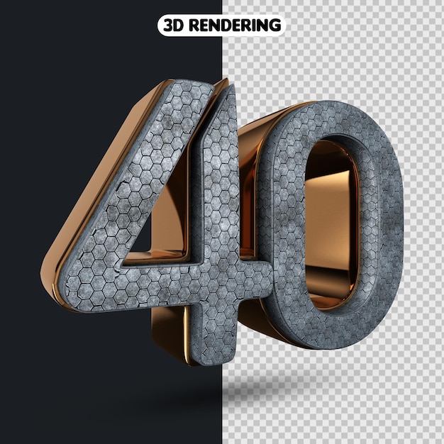 PSD nummer 40 3d-rendering