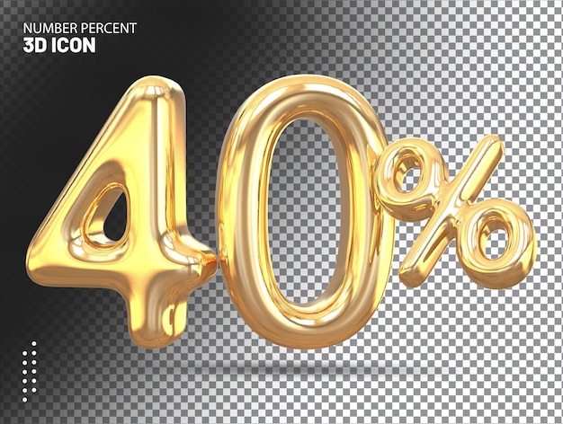 Nummer 40 Prozent golden