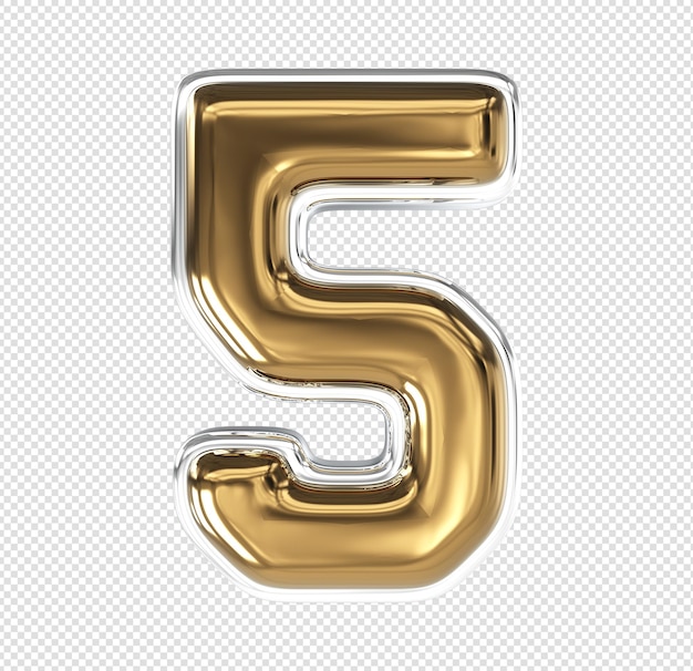 Nummer 5 3D-Rendering