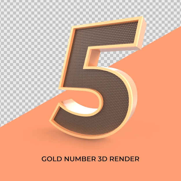 Nummer 5 3D-Rendering