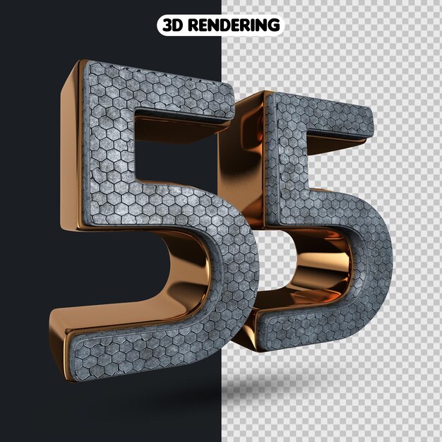 Nummer 55 3D-Rendering
