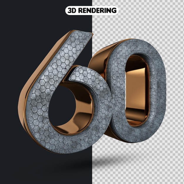 Nummer 60 3D-Rendering