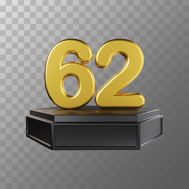 PSD nummer 62 golden luxury 3d-darstellung