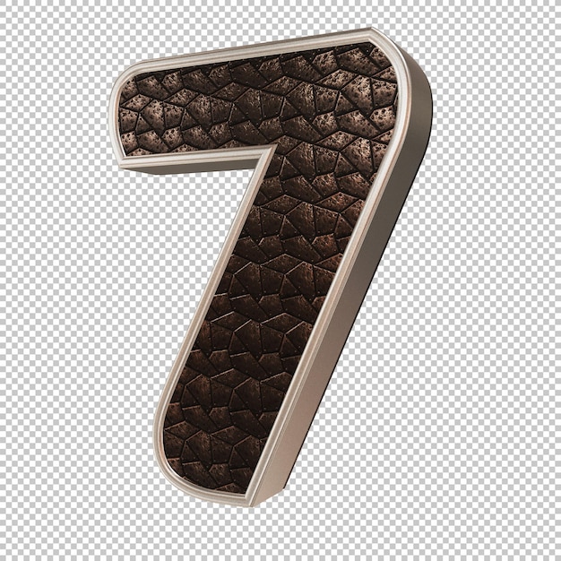 Nummer 7 3d-rendering