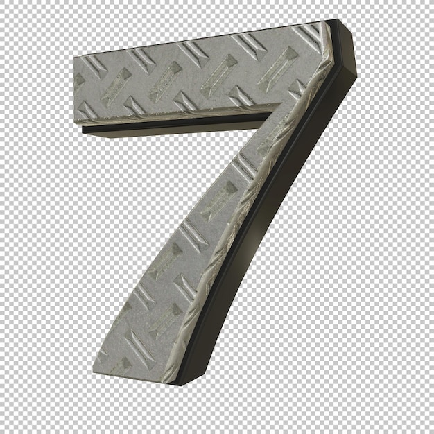 Nummer 7 3D-Rendering