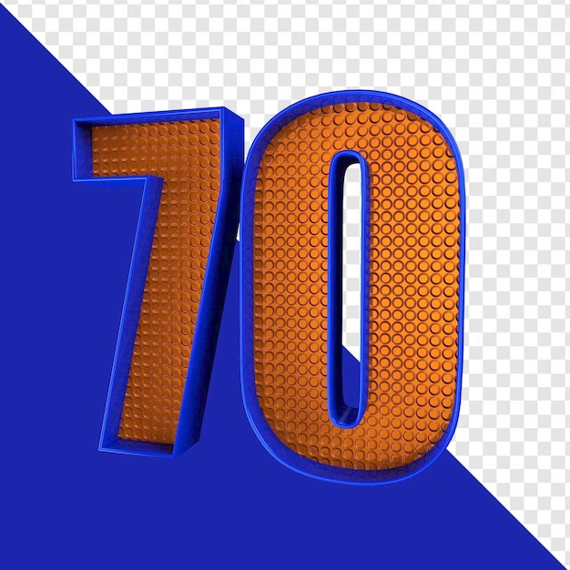 Nummer 70 Blau