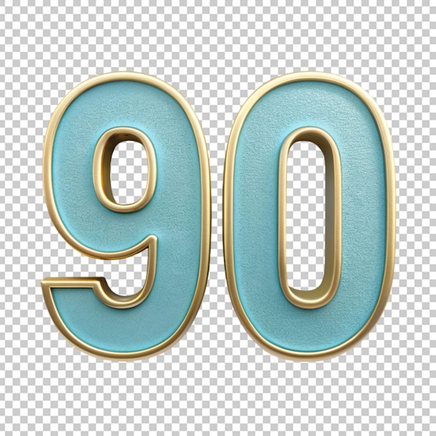 Nummer 90 3D-Rendering