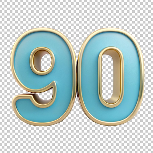 Nummer 90 3D-Rendering
