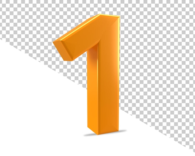 Nummer eins Gold 1 Symbol 3d das beste Zeichen