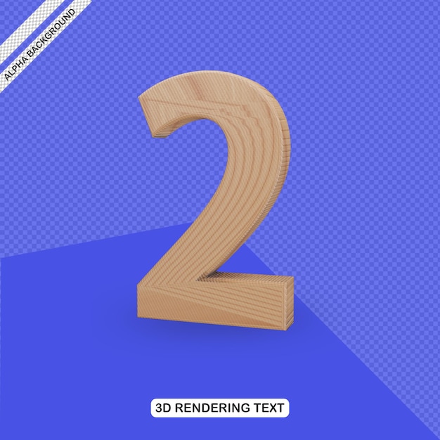 Nummer fünf render 3D-Texteffekt