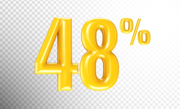 Nummer Gelb 3D-Rendering