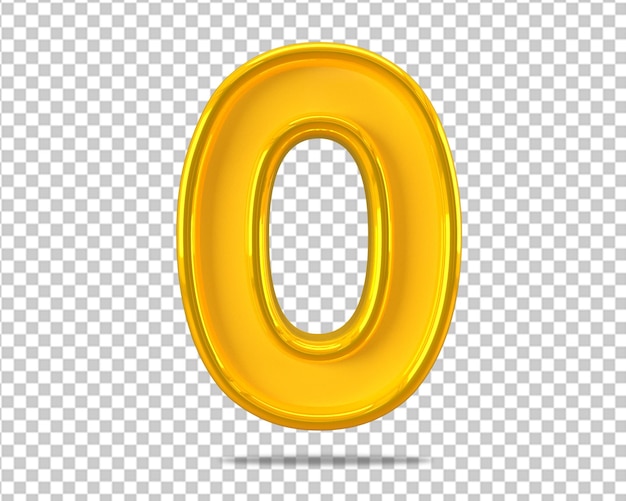 Nummer Null Gold 3D-Text