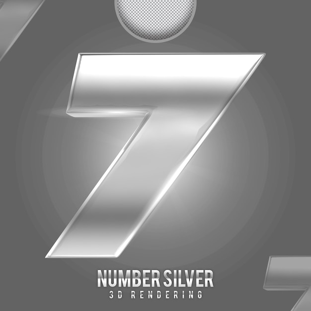 Nummer silber 7 banner