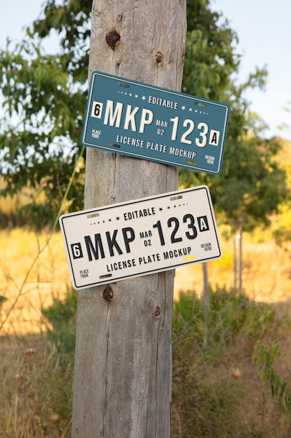 Nummernschild-Schriftmodell