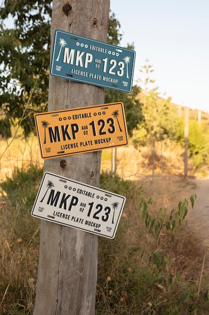 Nummernschild-Schriftmodell