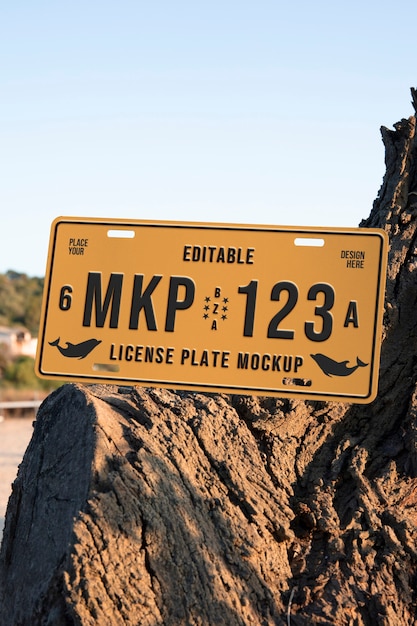 Nummernschild-Schriftmodell