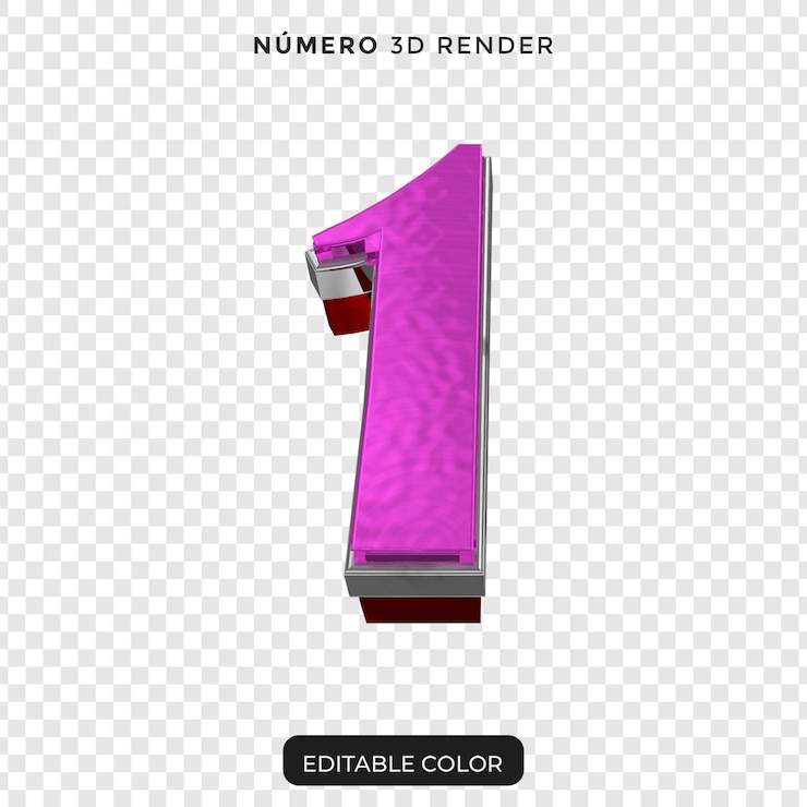 PSD numro 3d (número 3d)