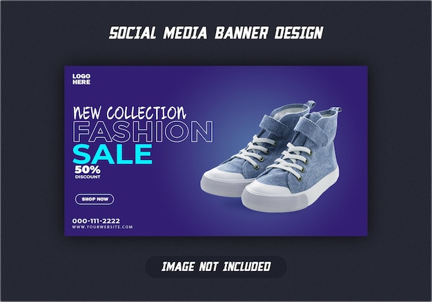 Nuova collezione di scarpe sportive banner per social media e design del modello di post di Instagram